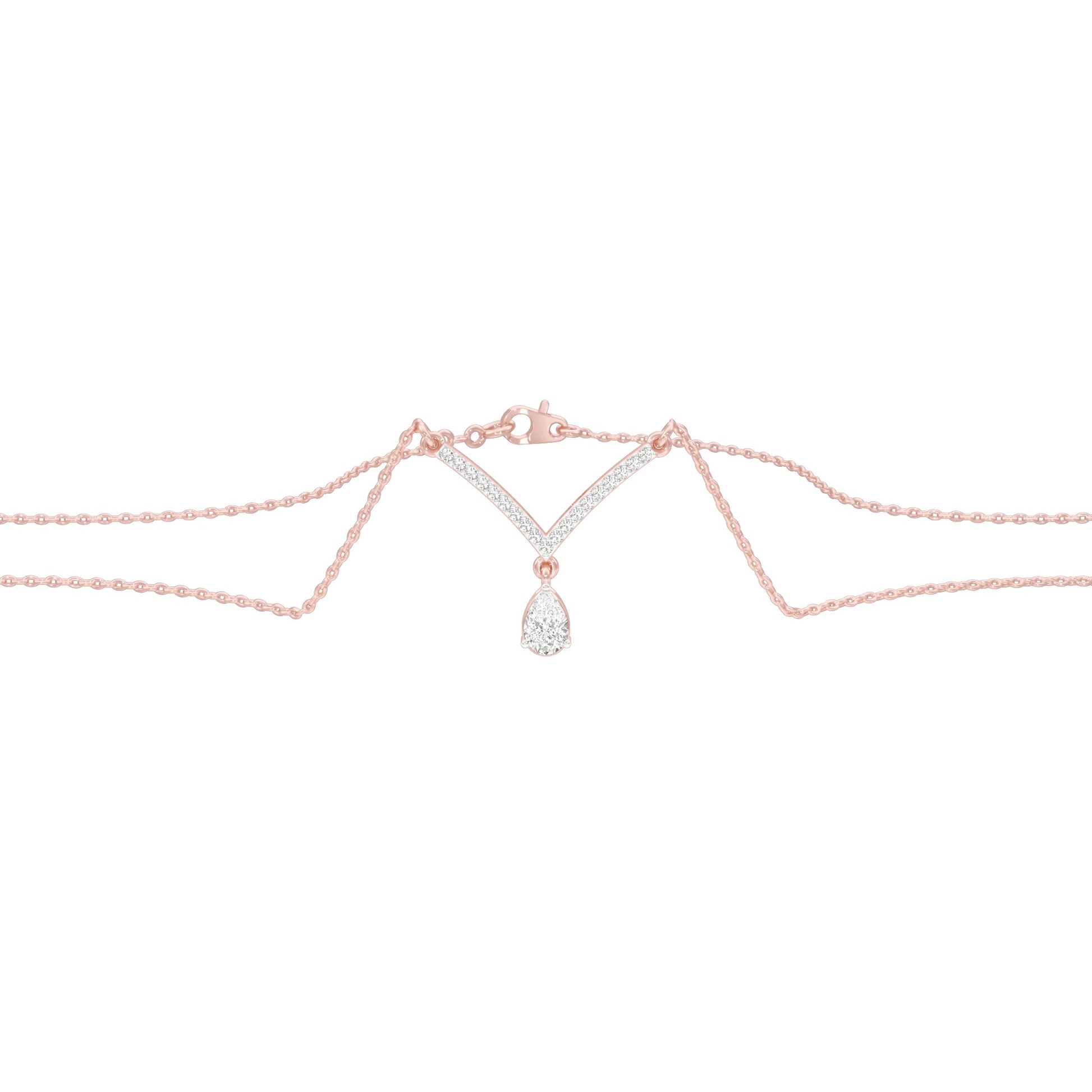 Moonkissed Drop Diamond Pendant 18 KT / Rose Gold
