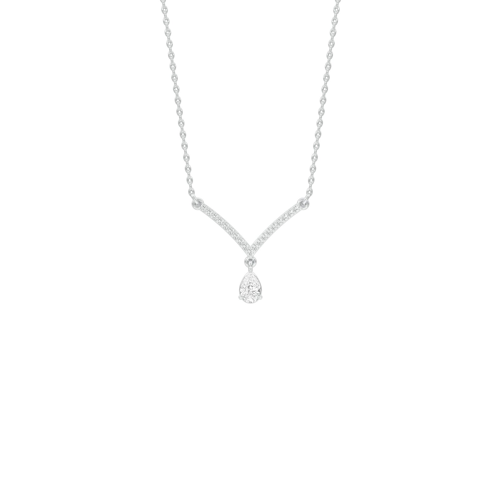 Moonkissed Drop Diamond Pendant 18 KT / White Gold