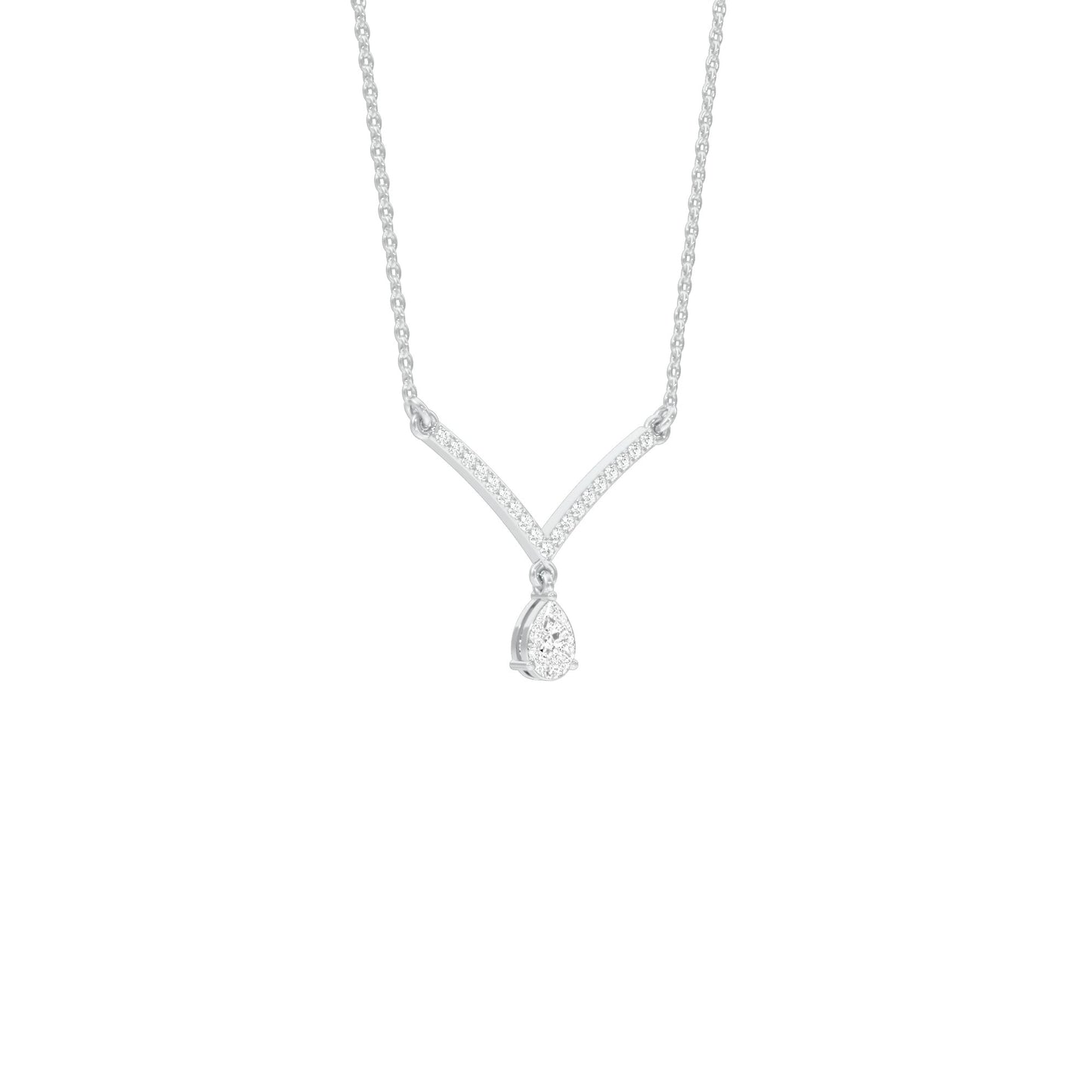 Moonkissed Drop Diamond Pendant 18 KT / White Gold