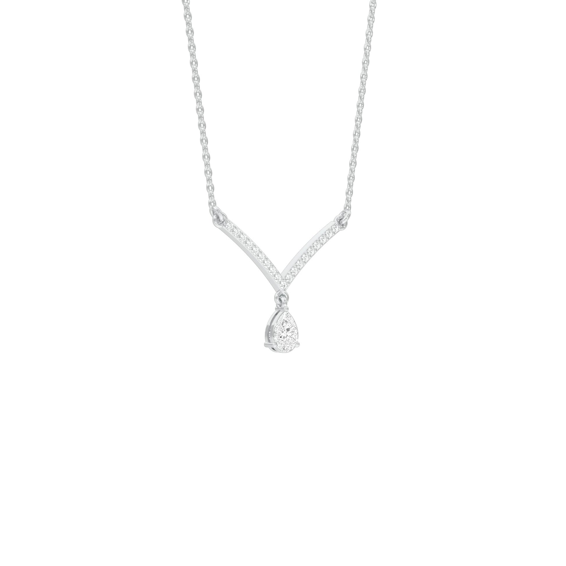 Moonkissed Drop Diamond Pendant 18 KT / White Gold