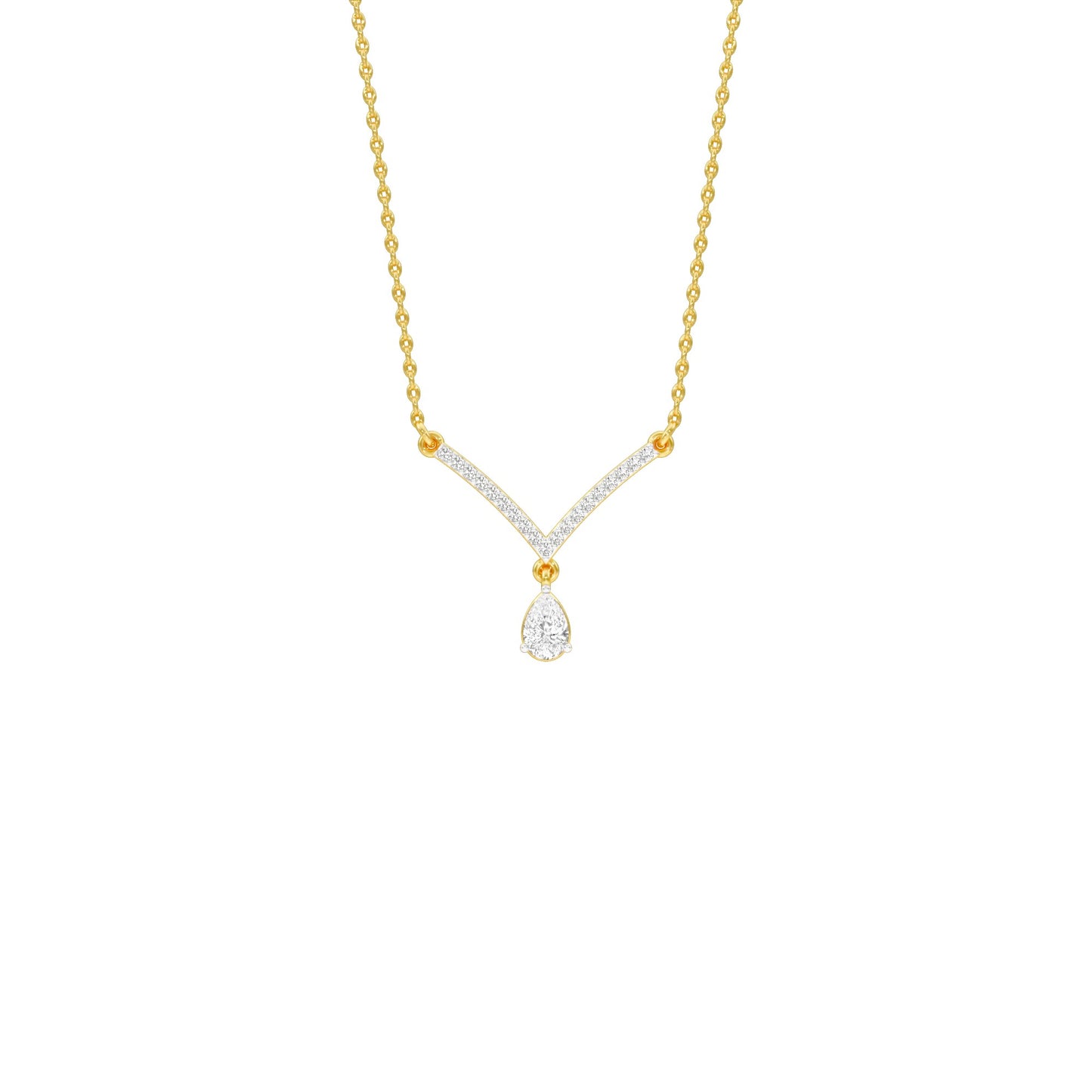 Moonkissed Drop Diamond Pendant 18 KT / Yellow Gold