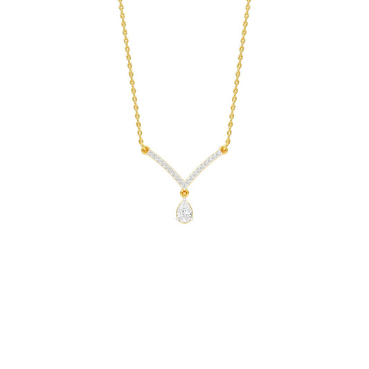 Moonkissed Drop Diamond Pendant 18 KT / Yellow Gold