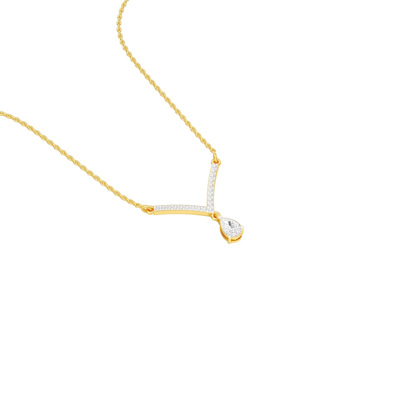 Moonkissed Drop Diamond Pendant 18 KT / Yellow Gold