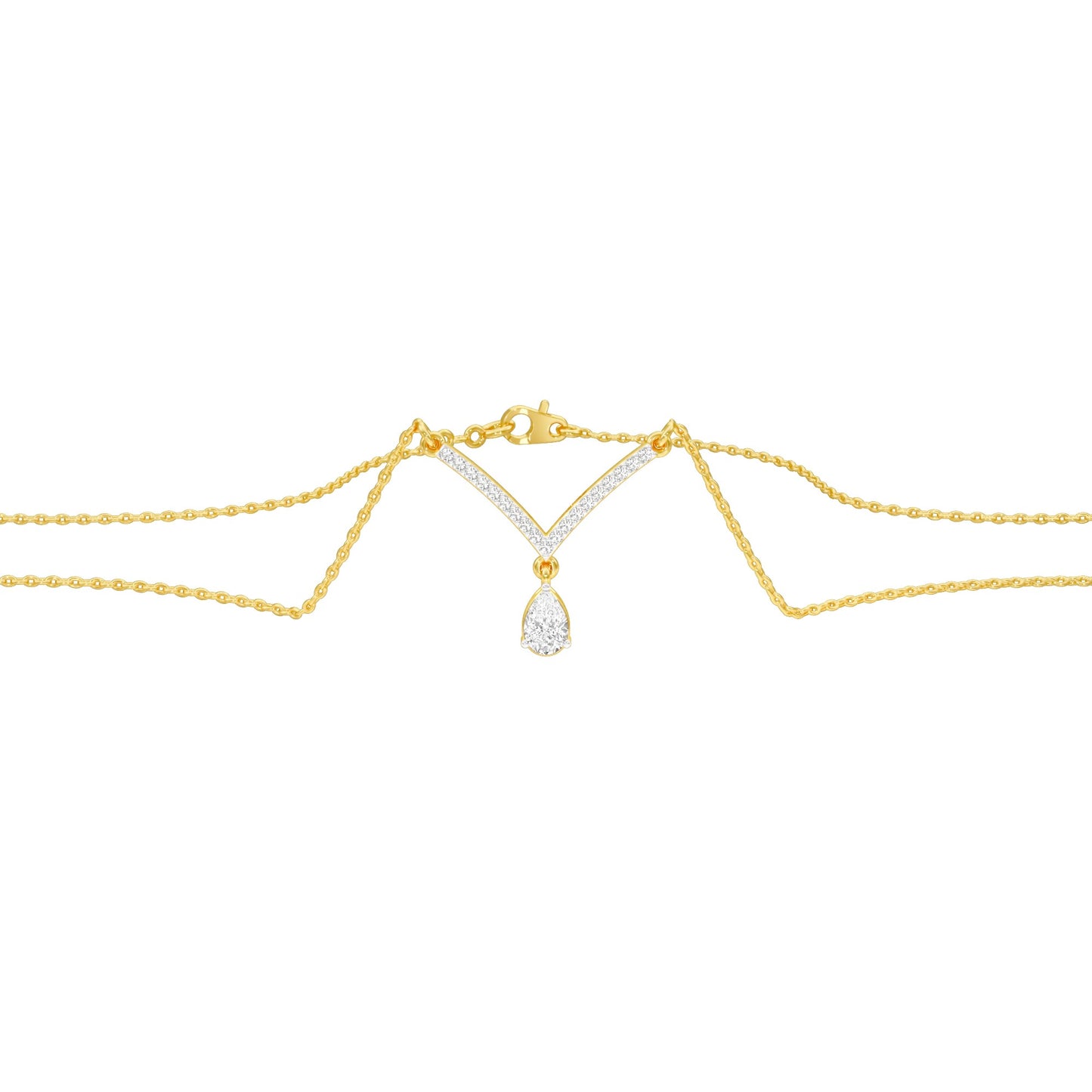 Moonkissed Drop Diamond Pendant 18 KT / Yellow Gold