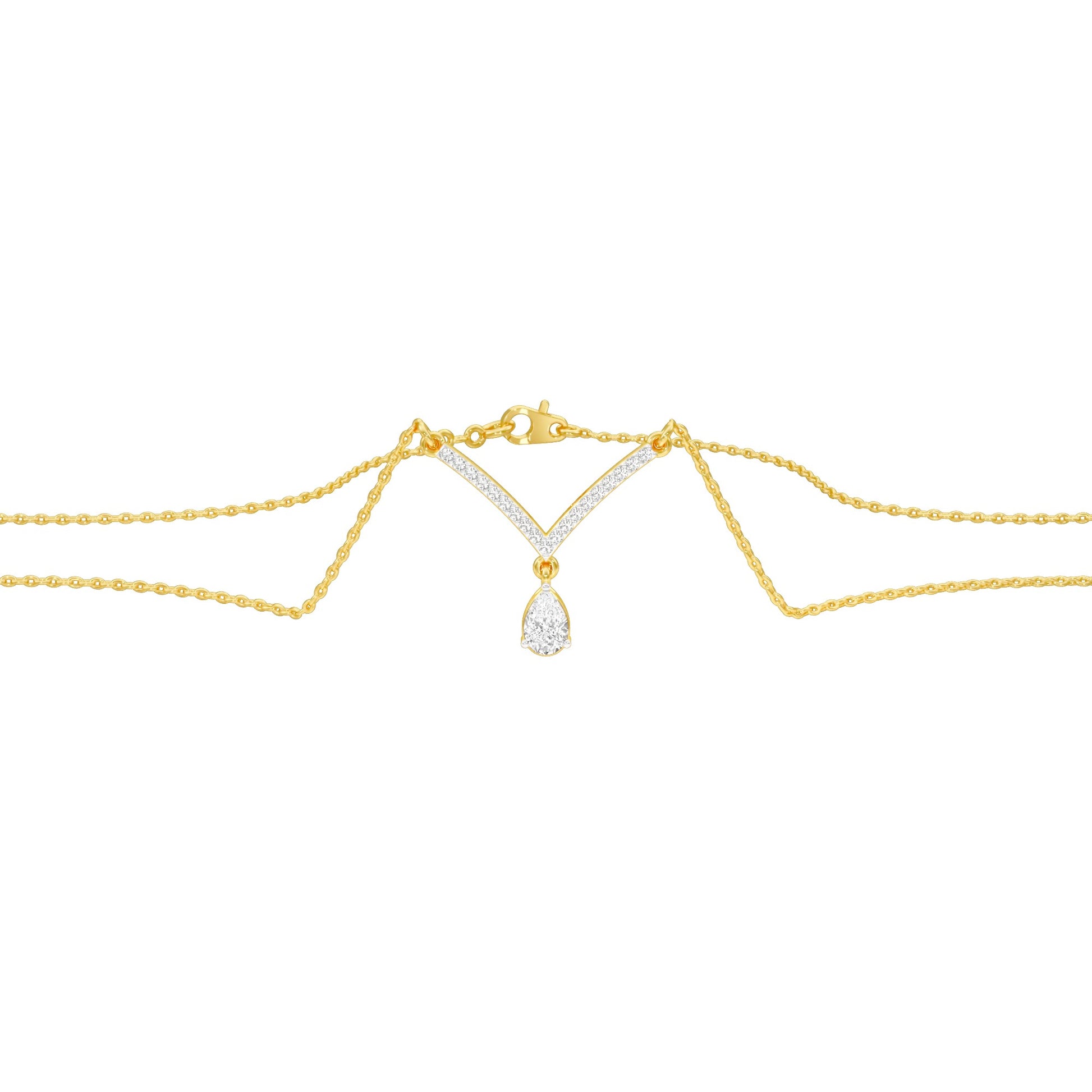 Moonkissed Drop Diamond Pendant 18 KT / Yellow Gold