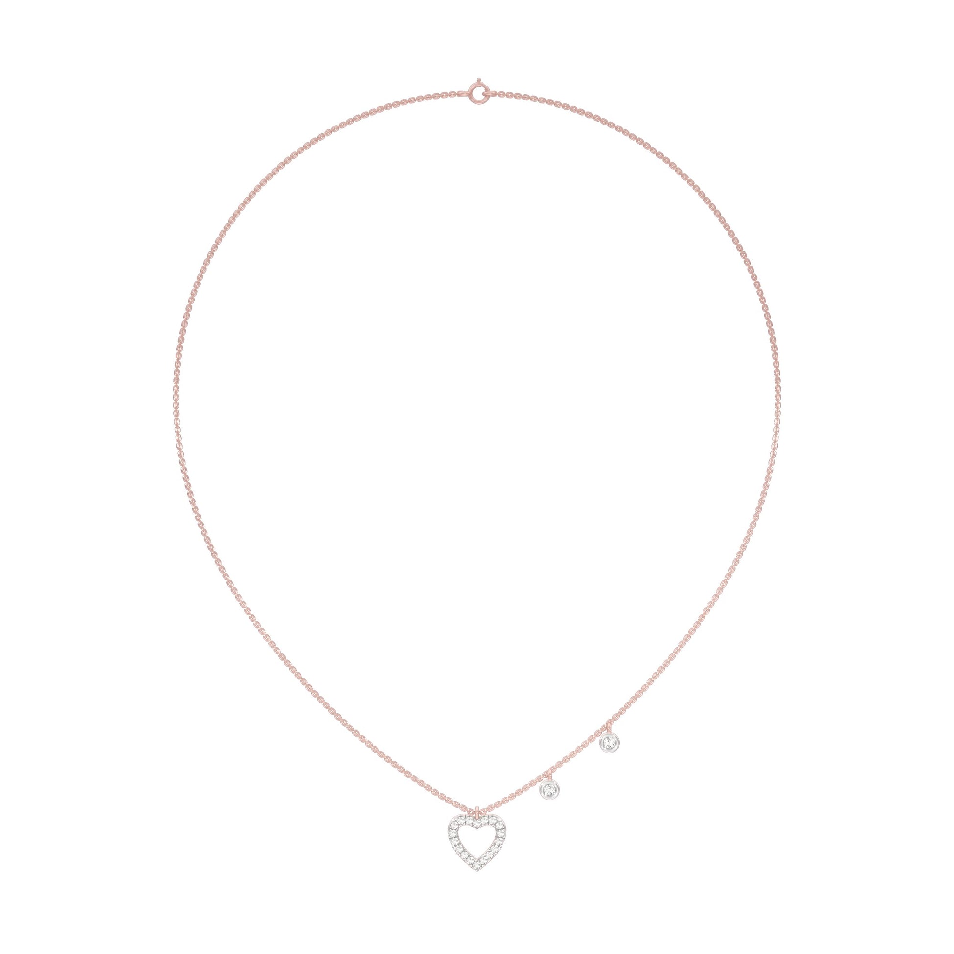 Mini Heart Diamond Pendant 18 KT / Rose Gold