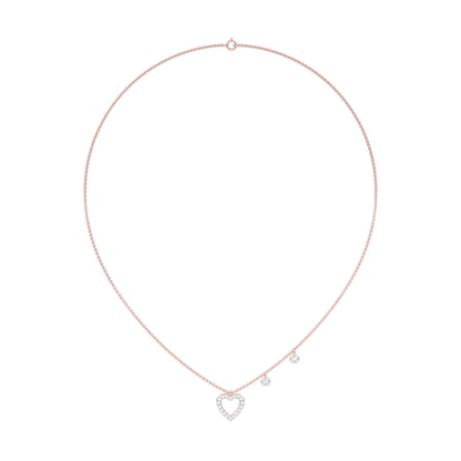 Mini Heart Diamond Pendant 18 KT / Rose Gold