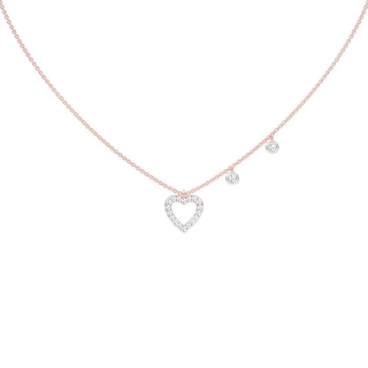 Mini Heart Diamond Pendant 18 KT / Rose Gold