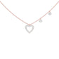 Mini Heart Diamond Pendant 18 KT / Rose Gold