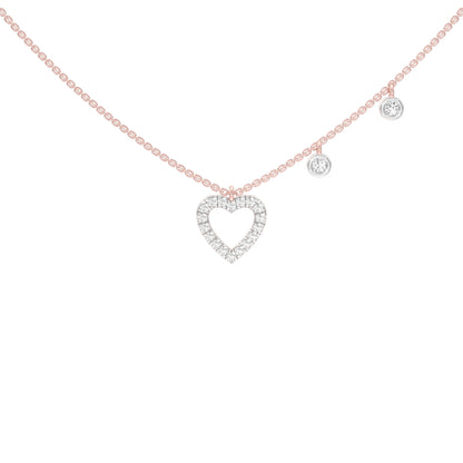 Mini Heart Diamond Pendant 18 KT / Rose Gold
