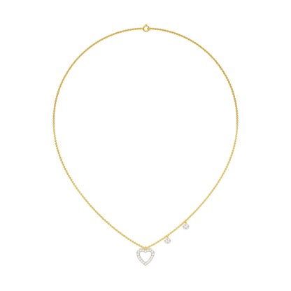 Mini Heart Diamond Pendant 18 KT / Yellow Gold