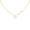 Mini Heart Diamond Pendant 18 KT / Yellow Gold