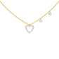Mini Heart Diamond Pendant 18 KT / Yellow Gold