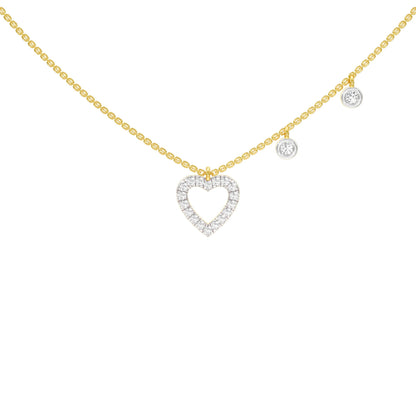 Mini Heart Diamond Pendant 18 KT / Yellow Gold