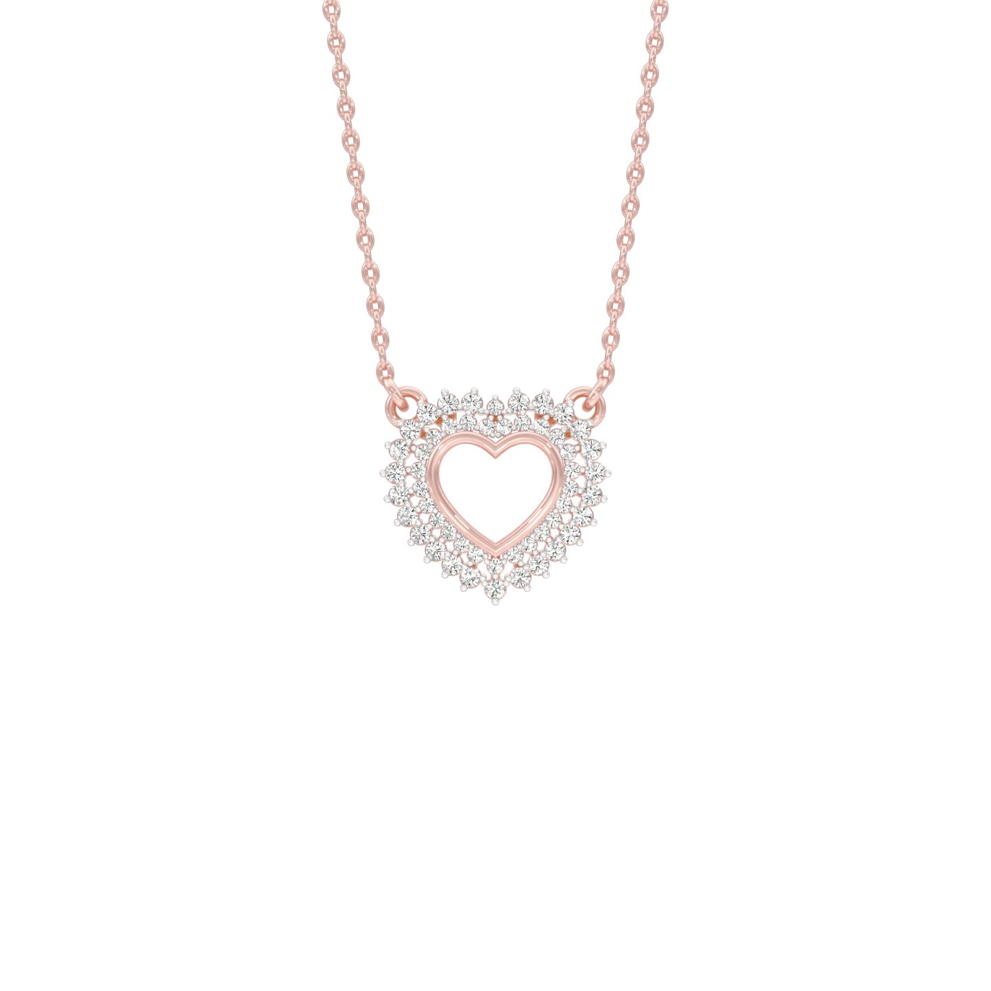 Heartline Diamond Pendant 18 KT / Rose Gold