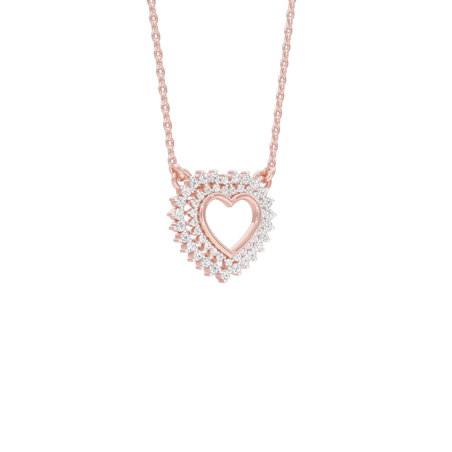 Heartline Diamond Pendant 18 KT / Rose Gold