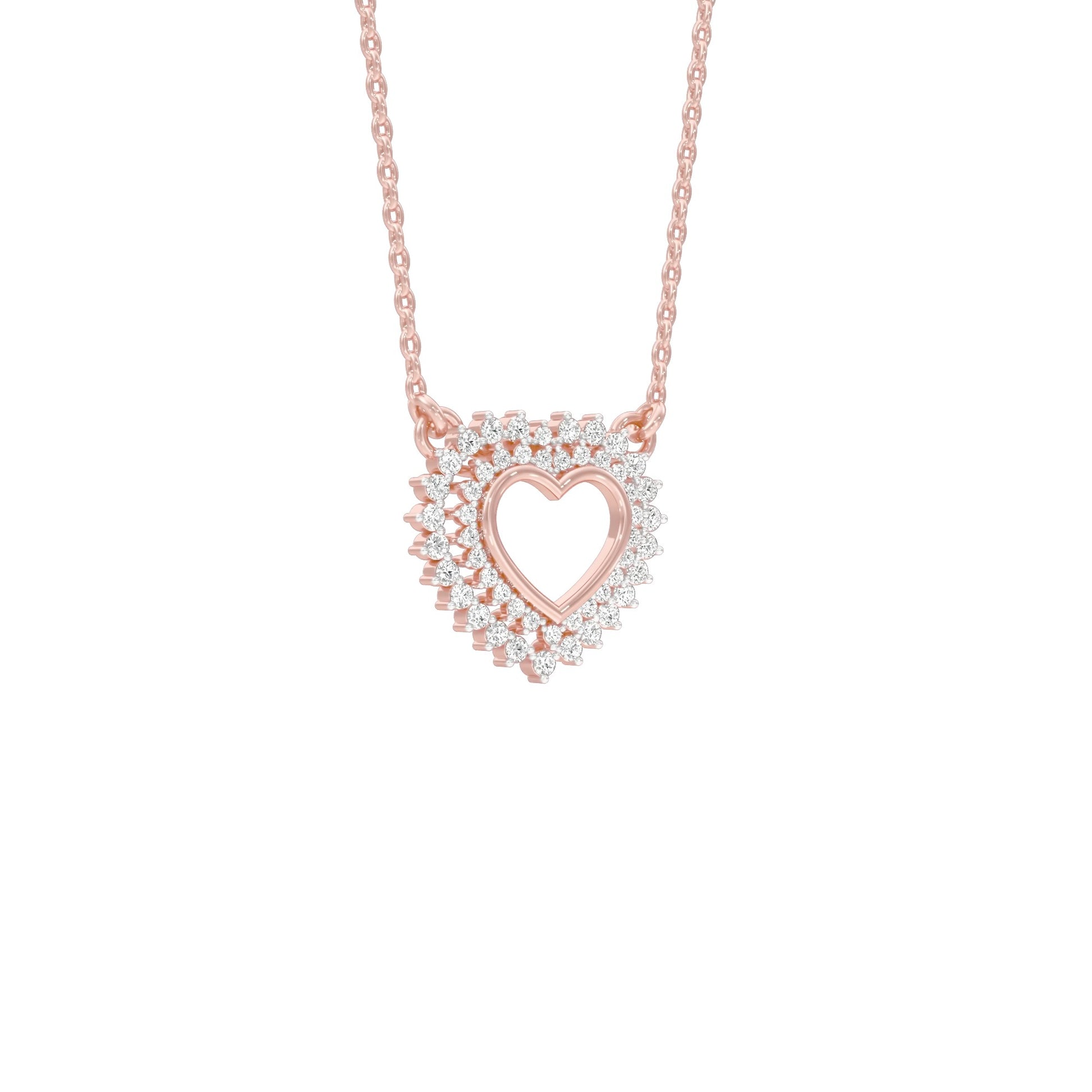 Heartline Diamond Pendant 18 KT / Rose Gold