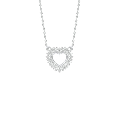 Heartline Diamond Pendant 18 KT / White Gold
