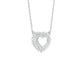 Heartline Diamond Pendant 18 KT / White Gold