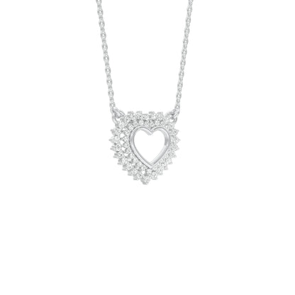 Heartline Diamond Pendant 18 KT / White Gold