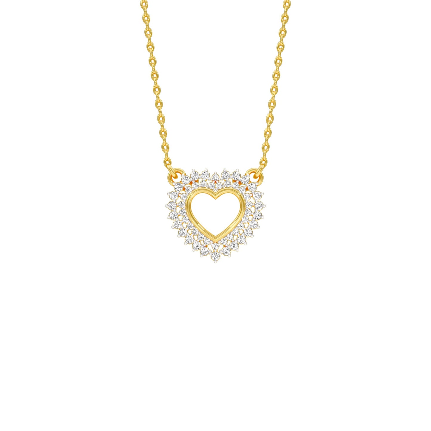 Heartline Diamond Pendant 18 KT / Yellow Gold