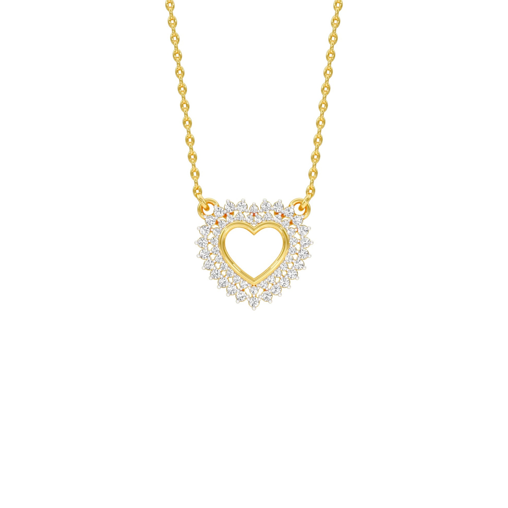 Heartline Diamond Pendant 18 KT / Yellow Gold