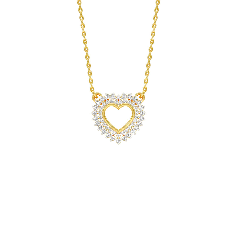 Heartline Diamond Pendant 18 KT / Yellow Gold
