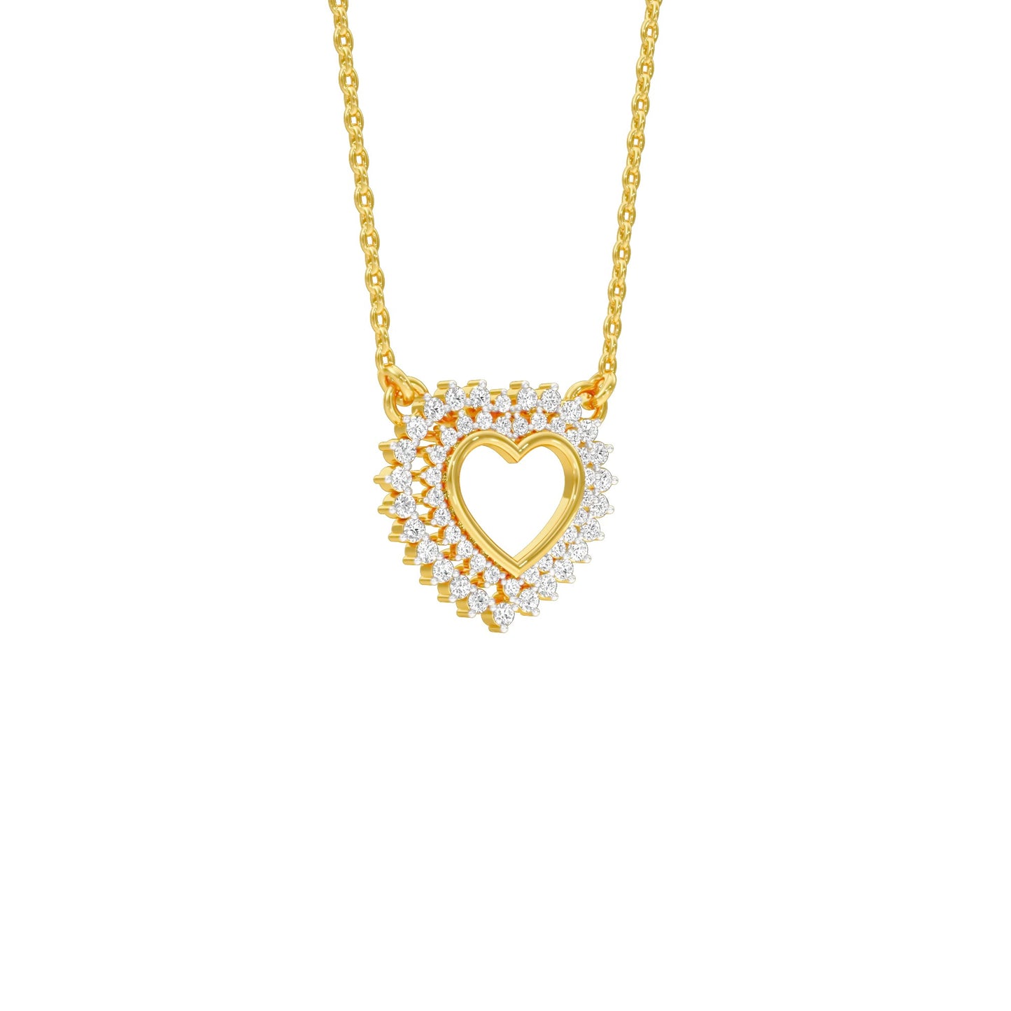 Heartline Diamond Pendant 18 KT / Yellow Gold