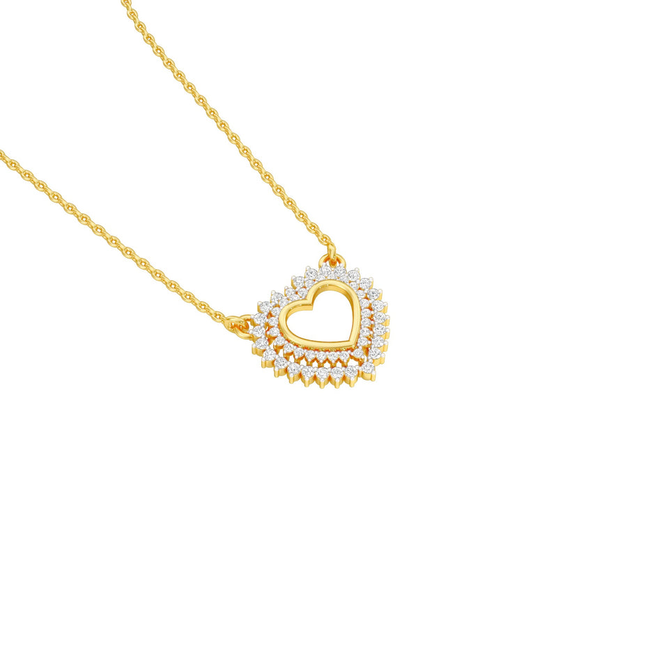 Heartline Diamond Pendant 18 KT / Yellow Gold