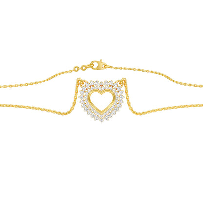 Heartline Diamond Pendant 18 KT / Yellow Gold