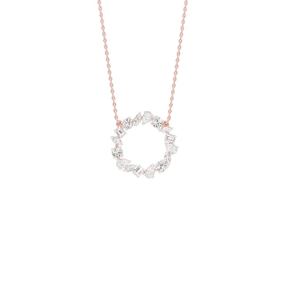 Fancy Wreath Diamond Pendant 18 KT / Rose Gold