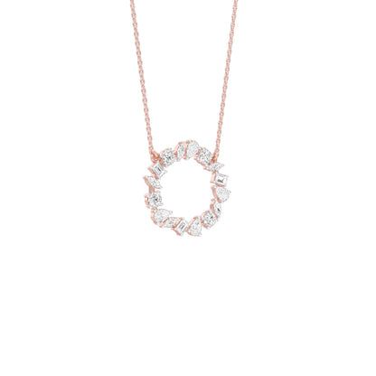 Fancy Wreath Diamond Pendant 18 KT / Rose Gold
