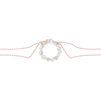 Fancy Wreath Diamond Pendant 18 KT / Rose Gold