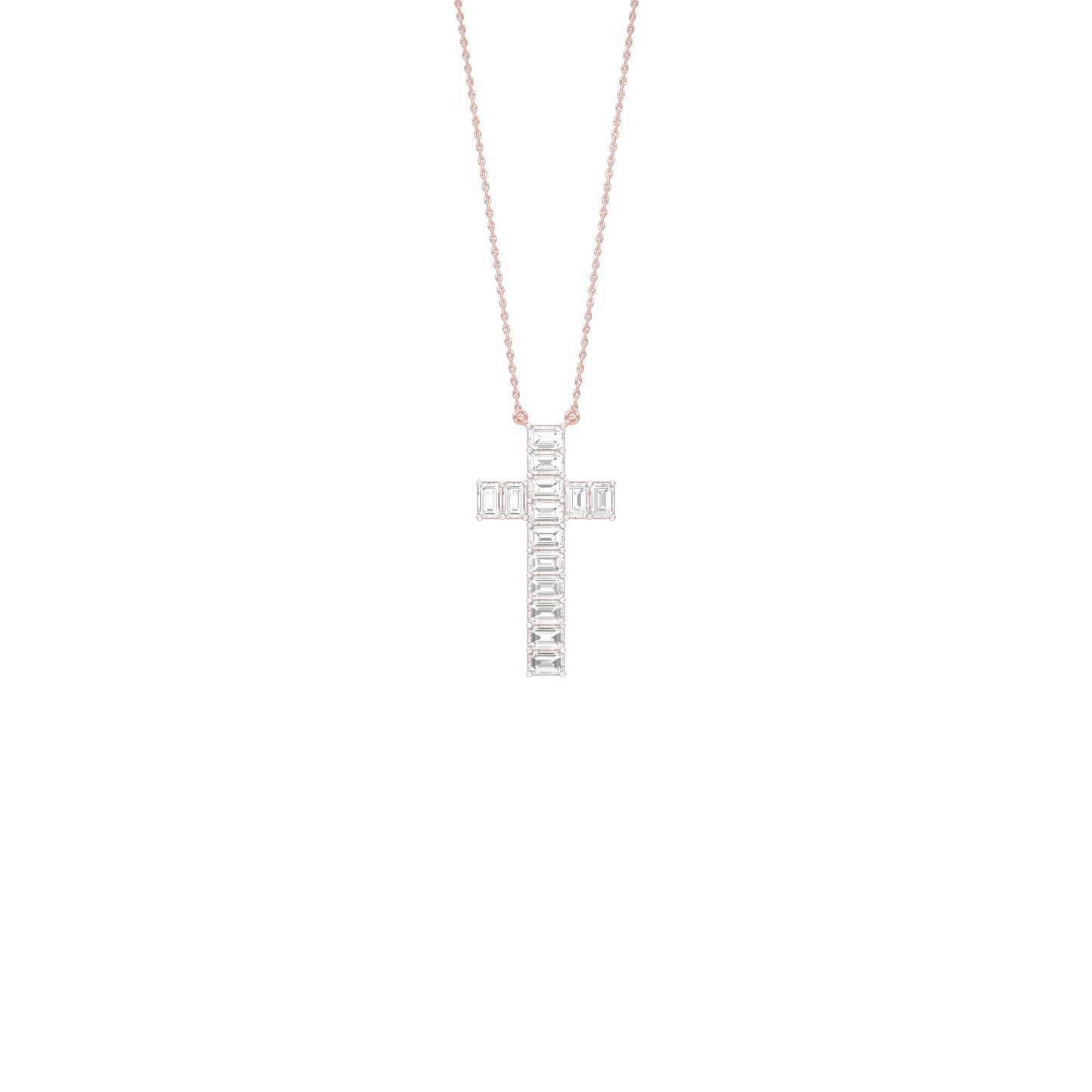 Eternal Cross Diamond Pendant 18 KT / Rose Gold