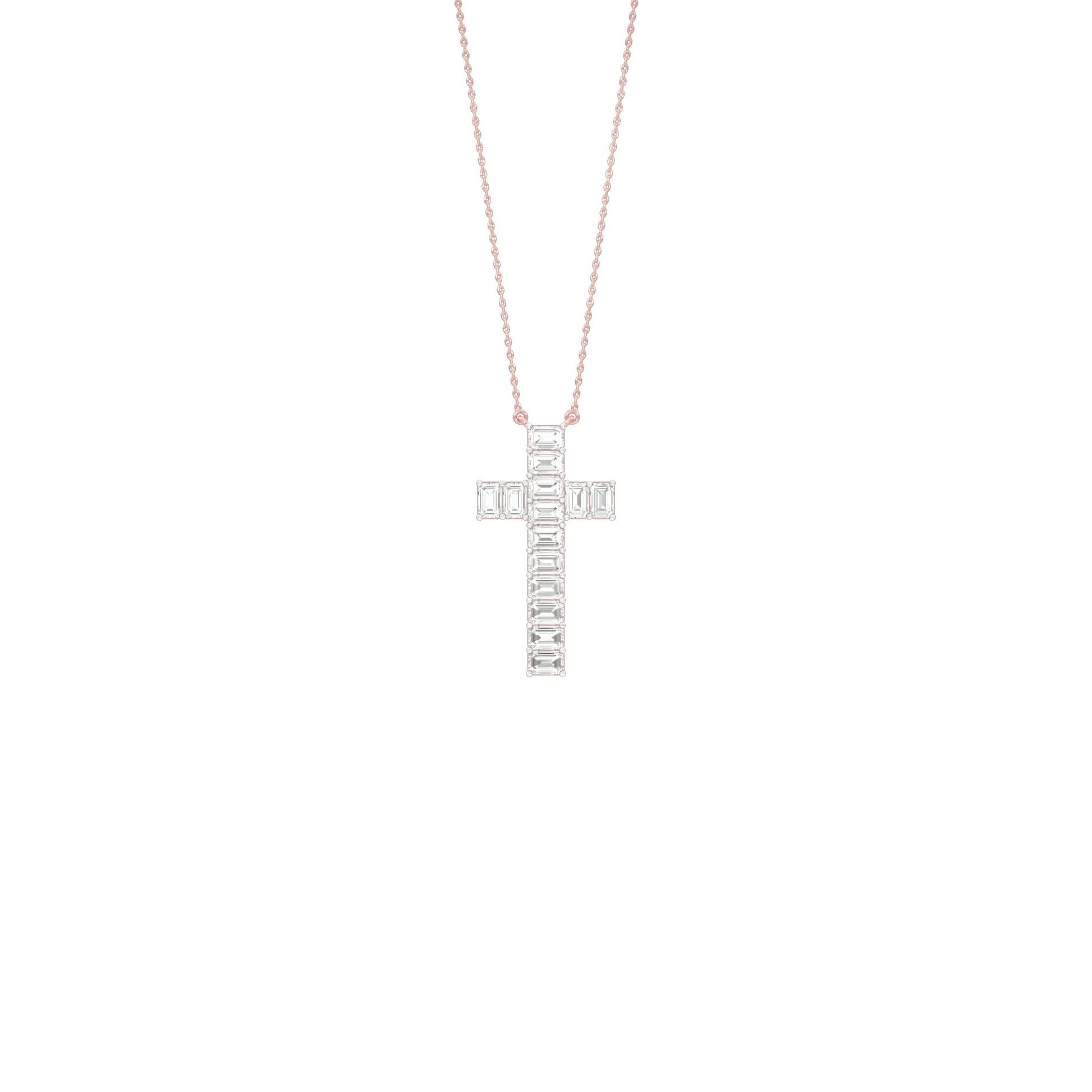 Eternal Cross Diamond Pendant 18 KT / Rose Gold