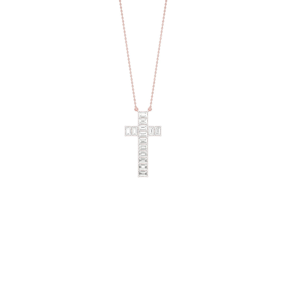 Eternal Cross Diamond Pendant 18 KT / Rose Gold