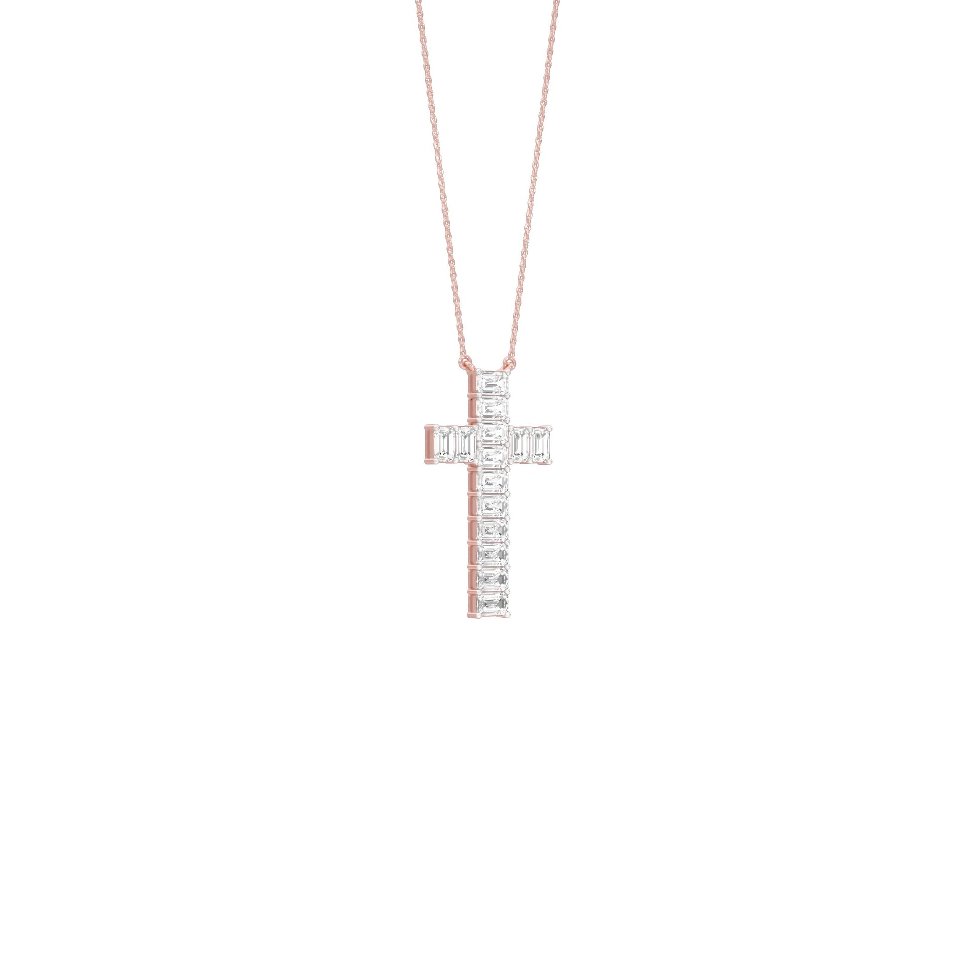 Eternal Cross Diamond Pendant 18 KT / Rose Gold