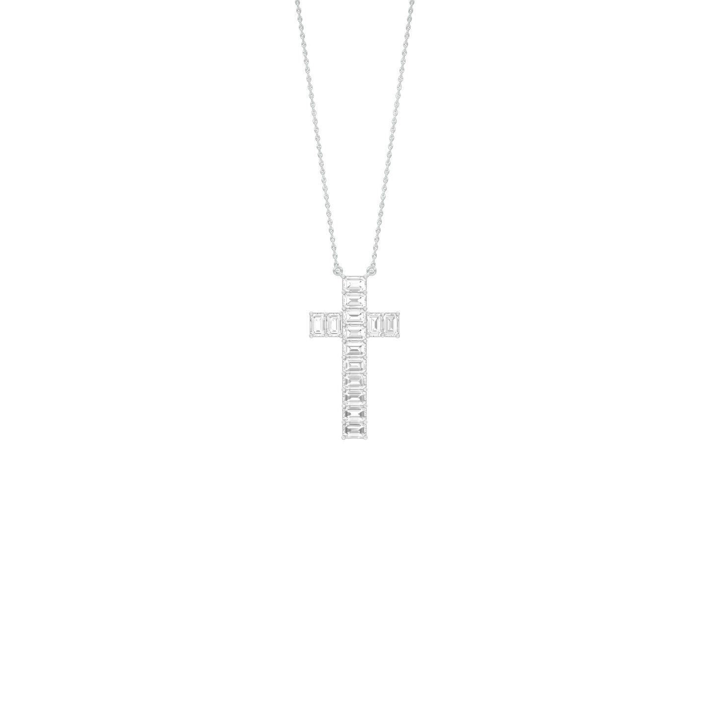 Eternal Cross Diamond Pendant 18 KT / White Gold