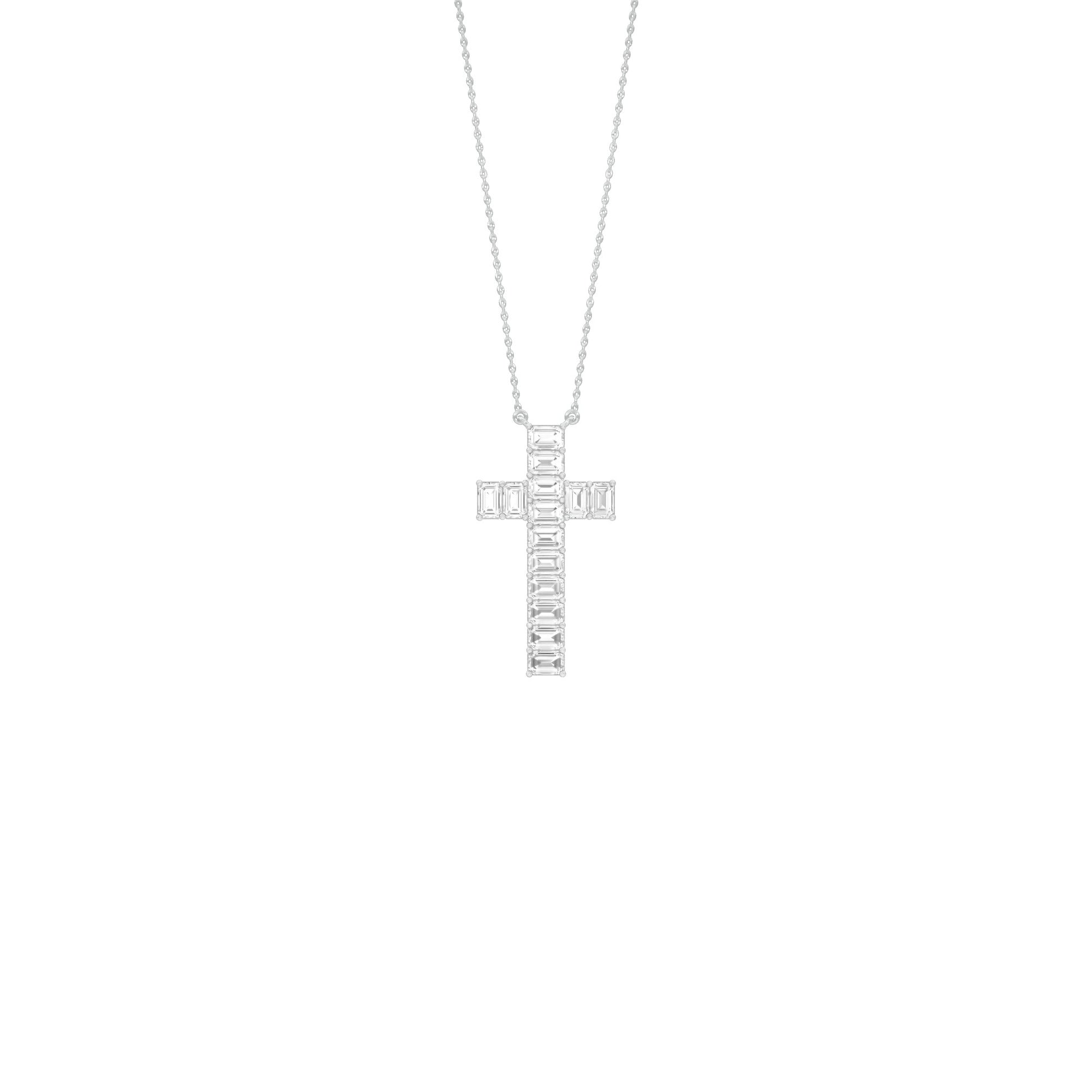 Eternal Cross Diamond Pendant 18 KT / White Gold