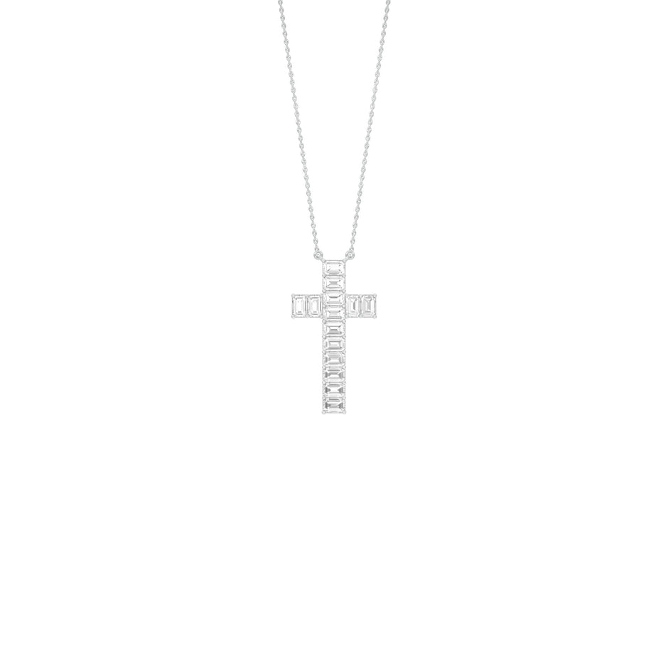 Eternal Cross Diamond Pendant 18 KT / White Gold