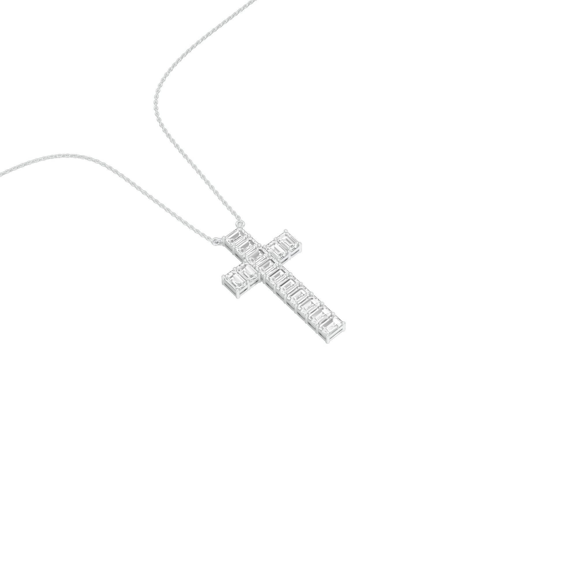 Eternal Cross Diamond Pendant 18 KT / White Gold