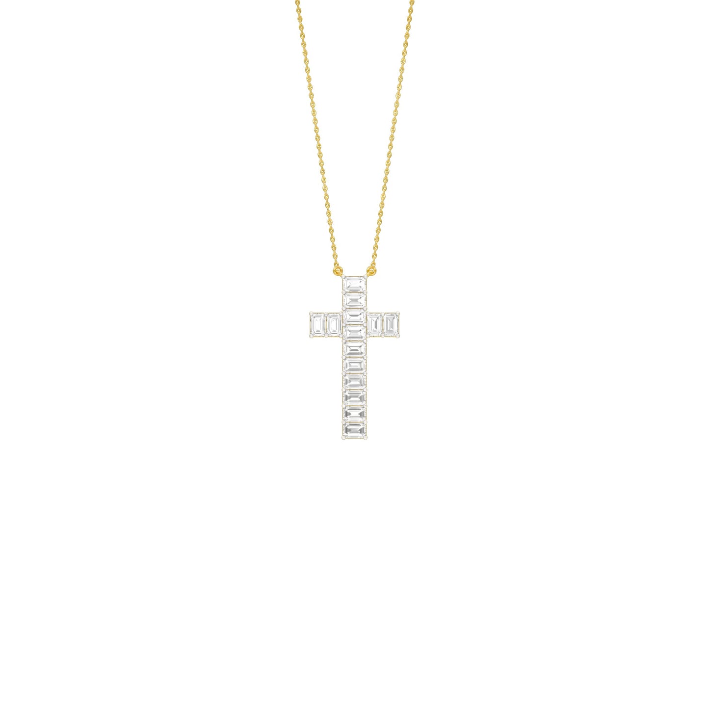Eternal Cross Diamond Pendant 18 KT / Yellow Gold