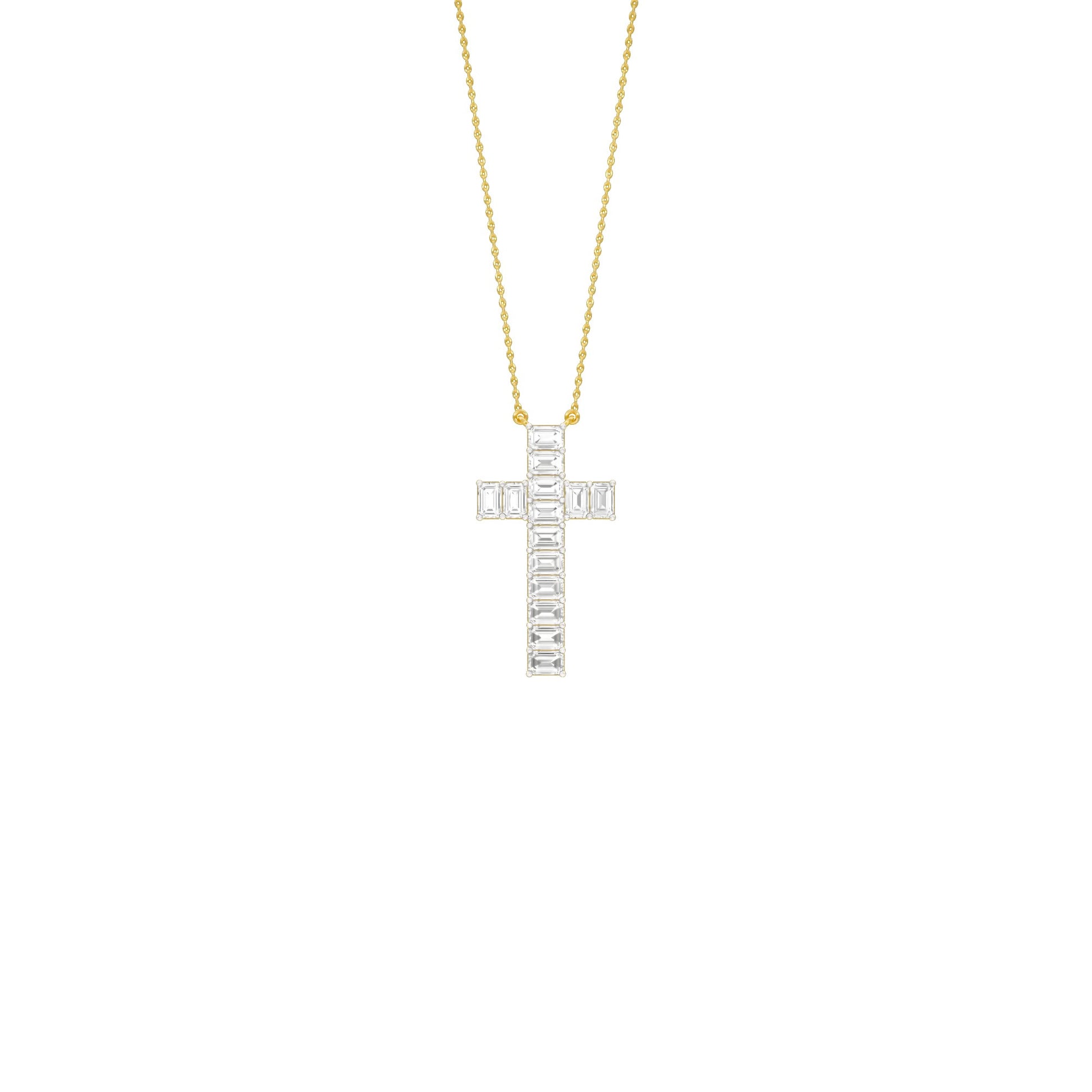 Eternal Cross Diamond Pendant 18 KT / Yellow Gold