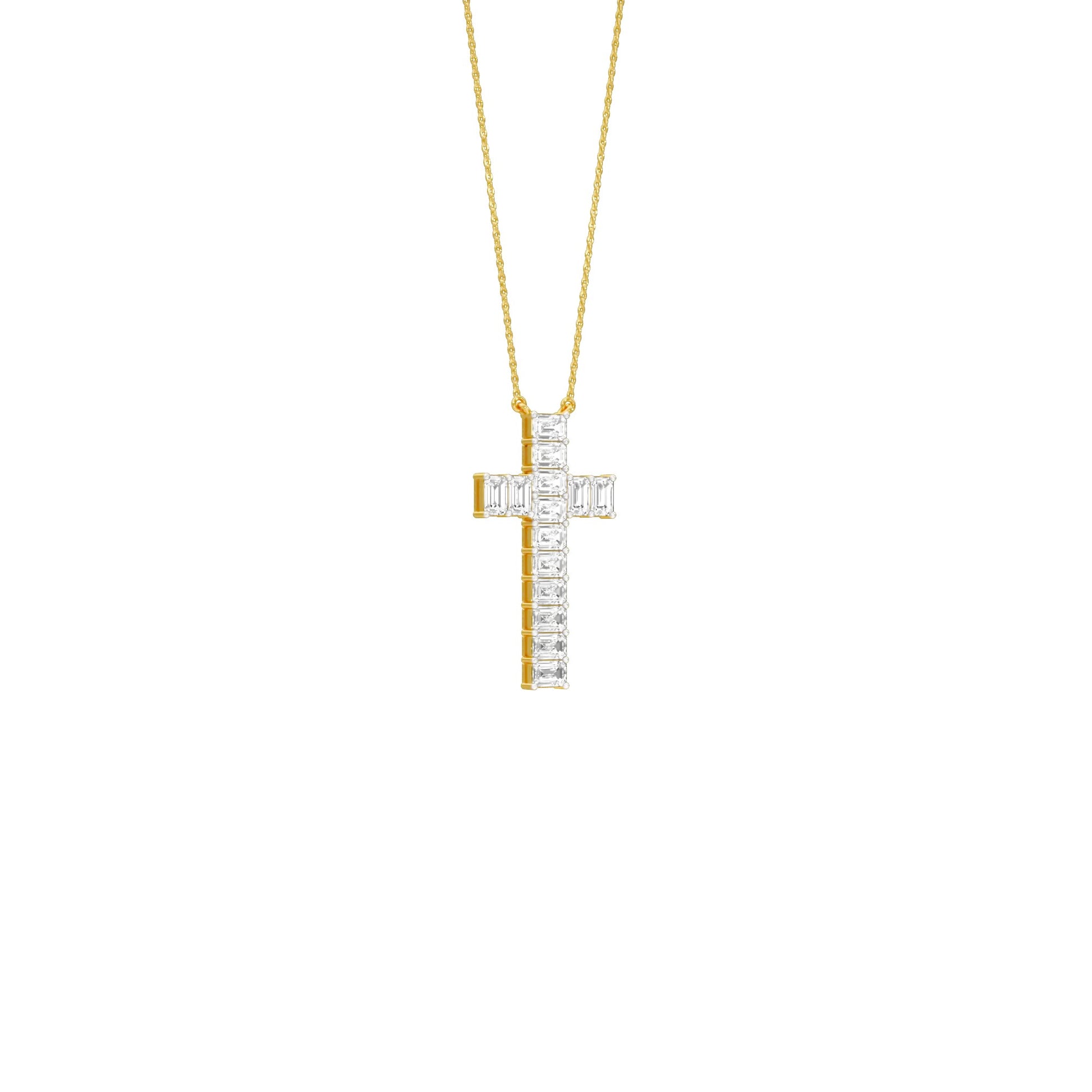 Eternal Cross Diamond Pendant 18 KT / Yellow Gold
