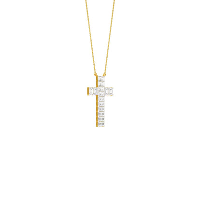 Eternal Cross Diamond Pendant 18 KT / Yellow Gold