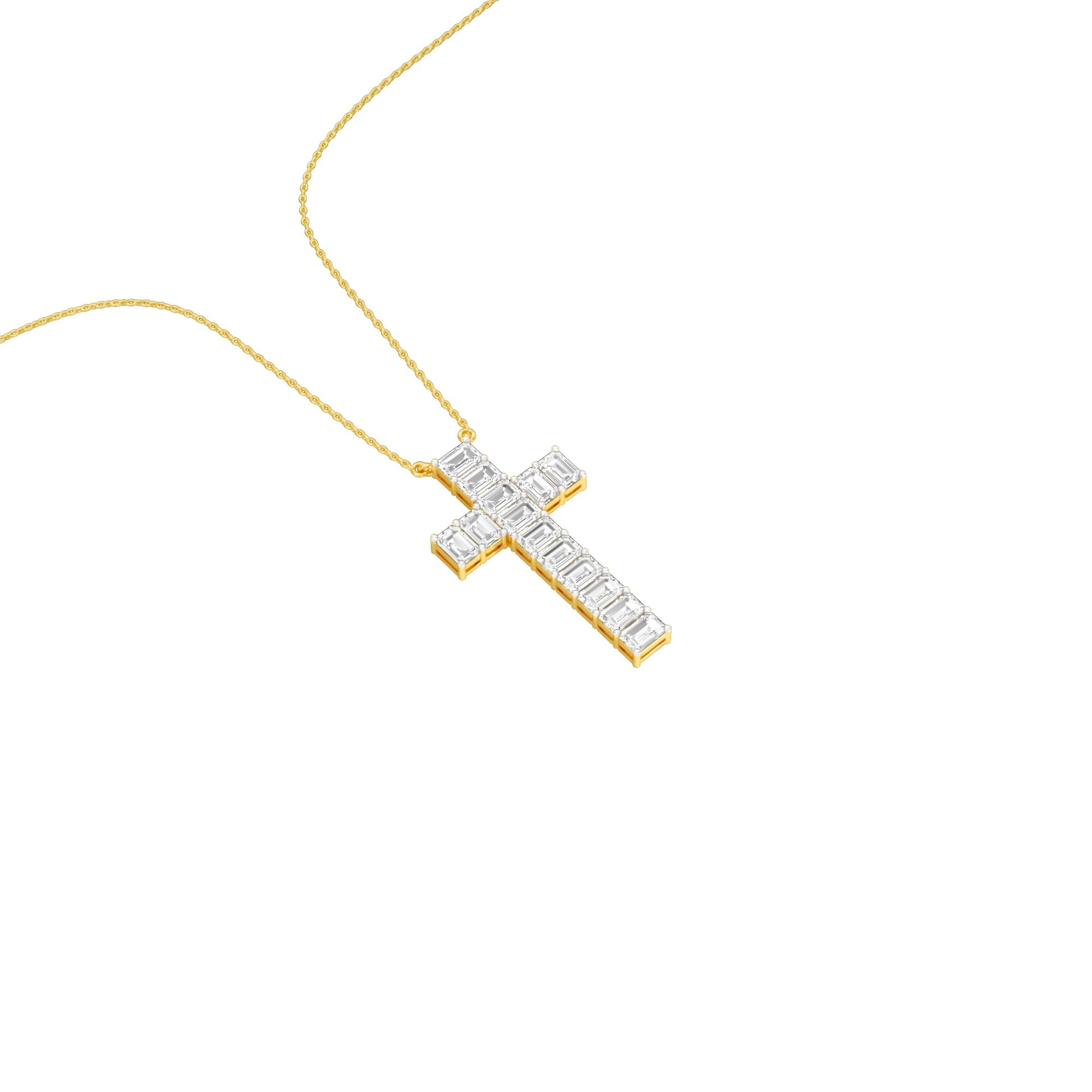 Eternal Cross Diamond Pendant 18 KT / Yellow Gold