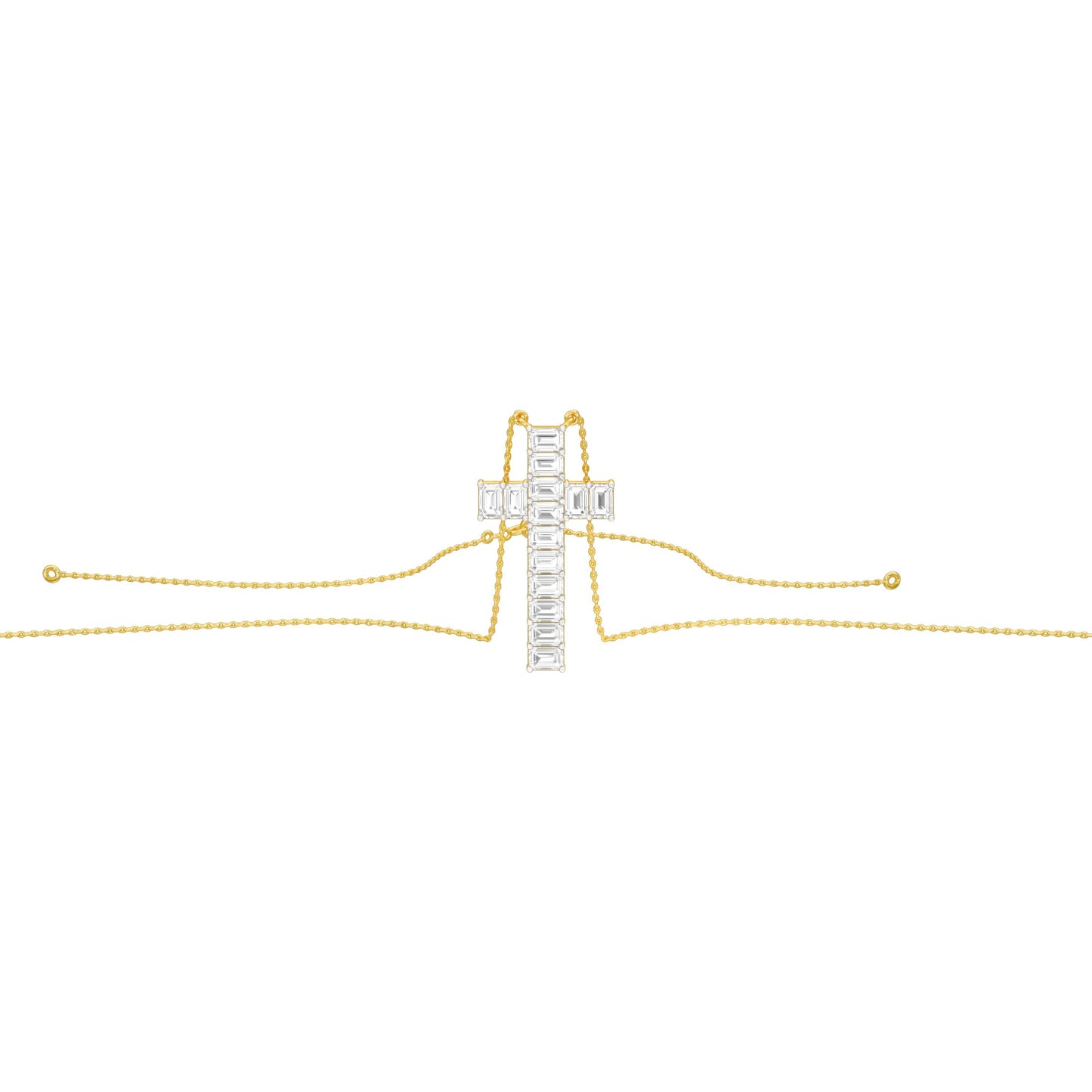 Eternal Cross Diamond Pendant 18 KT / Yellow Gold