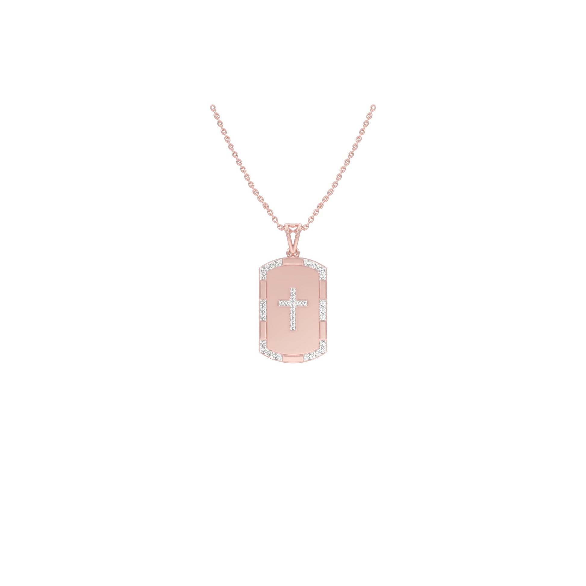 Aura Panel Diamond Pendant 18 KT / Rose Gold