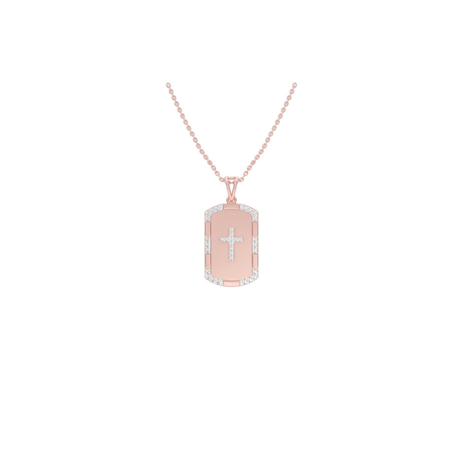 Aura Panel Diamond Pendant 18 KT / Rose Gold