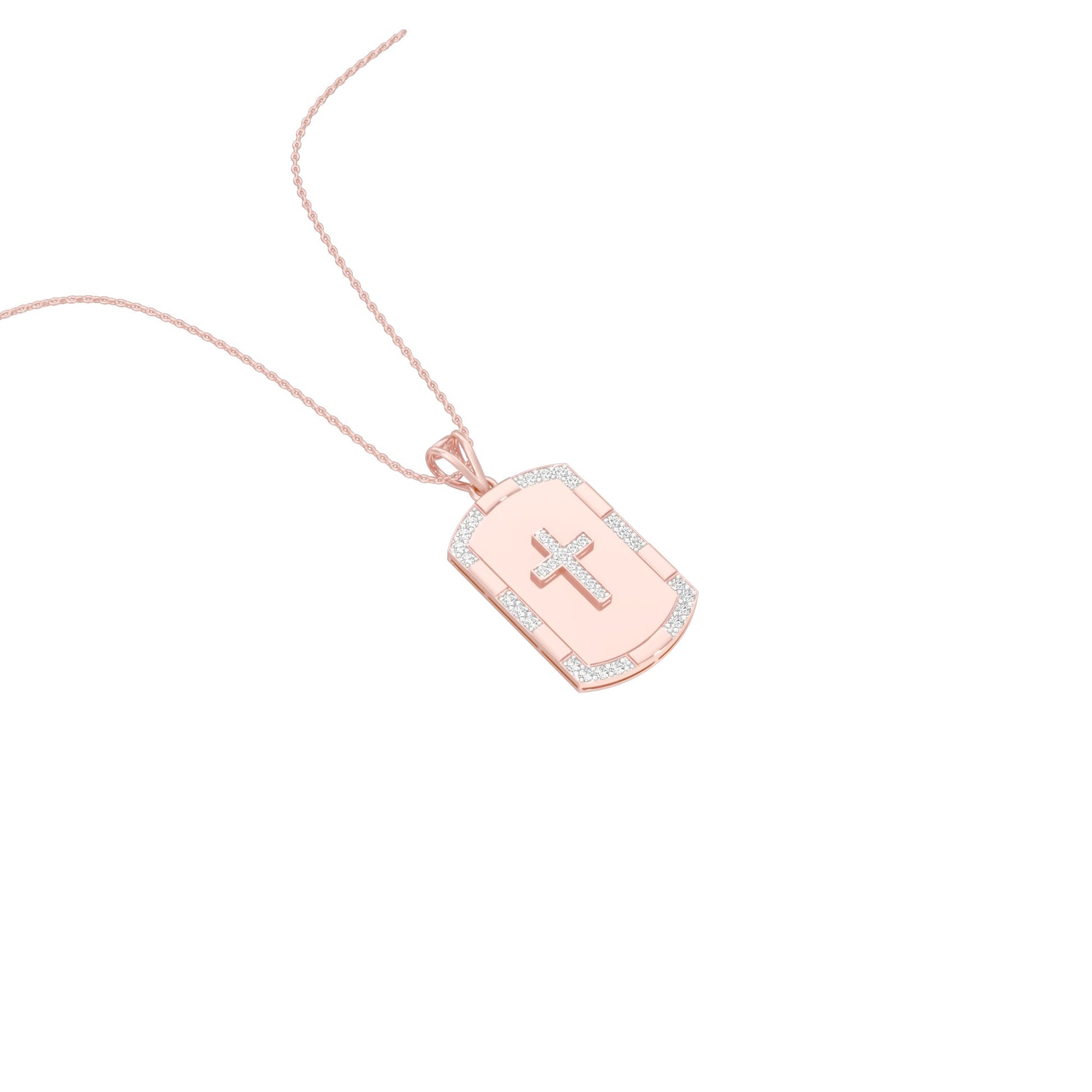 Aura Panel Diamond Pendant 18 KT / Rose Gold